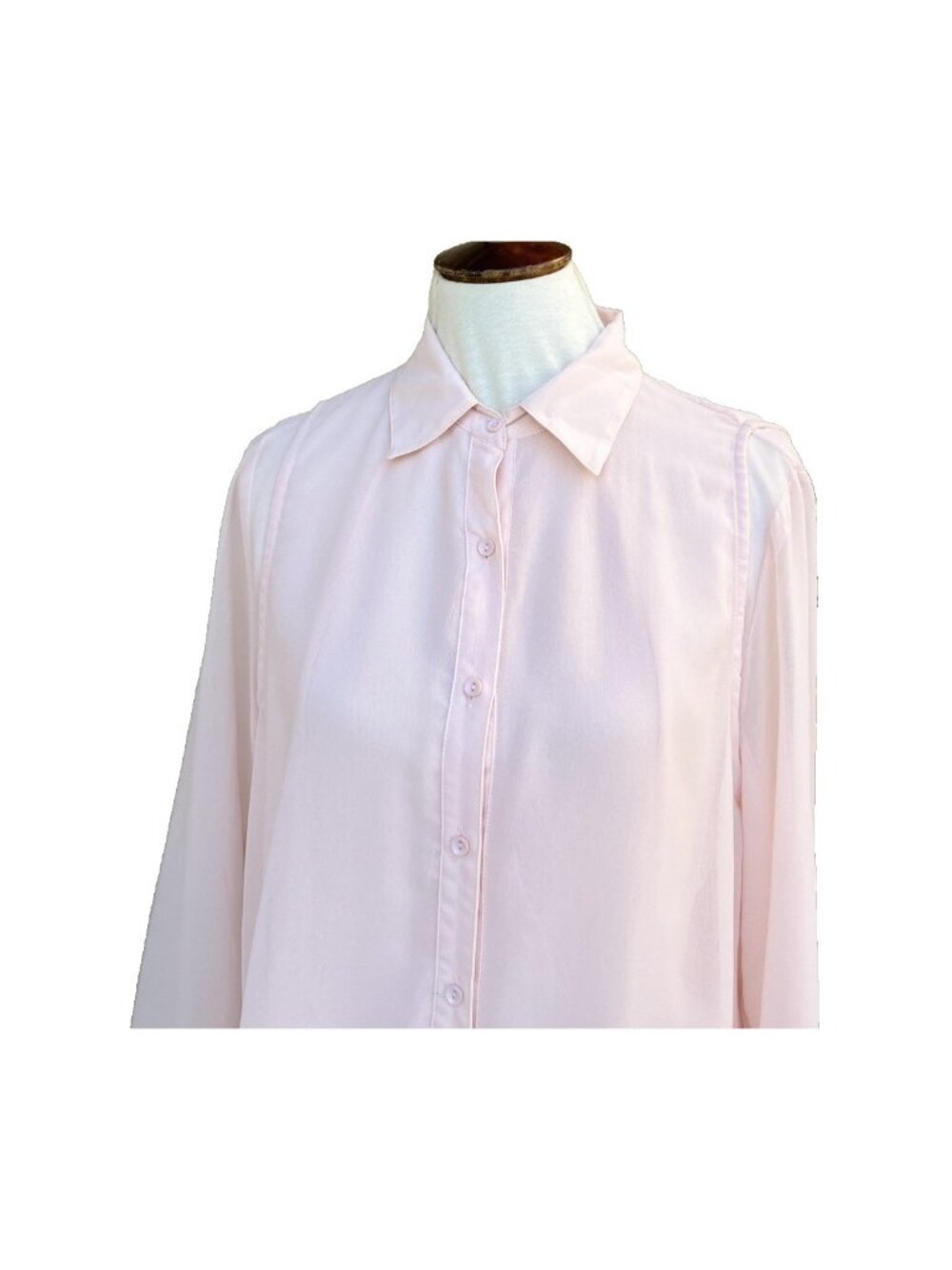 Pink Button Down Tunic Blouse Long Sleeve Size L NWOT - Picture 9 of 9